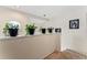 Upstairs hallway with framed photos and carpet at 3406 Waterbridge Dr, Tampa, FL 33618