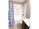 Bathroom with tub, shower, and vanity with a white countertop at 3863 Island Way, St Petersburg, FL 33705