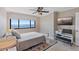 Bedroom with water view and tiled floors at 6322 Palma Del Mar S Blvd # 1001, St Petersburg, FL 33715