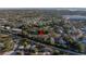 Aerial view showing home's location in a residential neighborhood at 6327 Emerson S Ave, St Petersburg, FL 33707