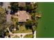 Aerial view showing a single-Gathering home's location and waterfront access at 9320 Gulf Blvd, St Pete Beach, FL 33706