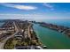 Aerial view of home near waterway, showcasing its location and neighborhood at 9320 Gulf Blvd, St Pete Beach, FL 33706