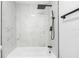 Updated bathroom with a large shower and modern fixtures at 11119 N 21St St, Tampa, FL 33612