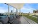 Spacious balcony with comfortable seating and views of the city skyline at 1209 E Cumberland Ave # 505, Tampa, FL 33602