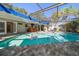 Large, refreshing pool with a covered patio and outdoor bar at 1690 74Th N Ave, St Petersburg, FL 33702