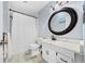 Modern bathroom with a shower/tub combo and vanity at 1720 Hampton Ln, Clearwater, FL 33756