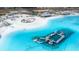 Aerial view of a crystal-clear lagoon with floating obstacles at 31349 Cabana Rye Ave, San Antonio, FL 33576