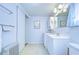 Bathroom with dual sinks and ample counter space at 37418 Hammond Dr, Zephyrhills, FL 33541