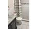 Clean bathroom with tile shower and updated vanity at 4099 30Th N St, St Petersburg, FL 33714