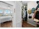 Walk-in closet with ample shelving and hanging space at 4334 Spinnaker Cove Ln, Tampa, FL 33615