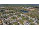 Aerial view showcasing the home's neighborhood setting at 5605 Tanagergrove Way, Lithia, FL 33547