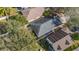 Aerial view highlighting the home's backyard at 5605 Tanagergrove Way, Lithia, FL 33547