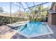 Screened pool and spa with brick pavers and a covered patio at 6003 Tealside Ct, Lithia, FL 33547