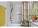 Clean bathroom with shower/tub and wood vanity at 10323 Del Mar Cir, Tampa, FL 33624