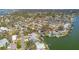 Aerial view of neighborhood and waterways at 1897 Clearwater Harbor Dr, Largo, FL 33770