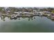 Aerial view of waterfront homes and community at 1897 Clearwater Harbor Dr, Largo, FL 33770