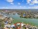 Waterfront home, aerial view showcasing a canal front property at 1897 Clearwater Harbor Dr, Largo, FL 33770