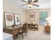 Home office with built-in shelving and desk at 2752 Buckhorn Oaks Dr, Valrico, FL 33594