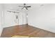 Spacious bedroom with hardwood floors and barn door at 320 W Jean St, Tampa, FL 33604