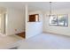 Bright dining room with a chandelier and view to the entryway at 4726 Windflower Cir, Tampa, FL 33624
