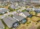Aerial shot of the property showing the backyard pool area and surrounding neighborhood at 4748 Ballast Crest Cv, Land O Lakes, FL 34638