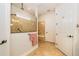 Modern bathroom with a walk-in shower, and clear glass at 4748 Ballast Crest Cv, Land O Lakes, FL 34638