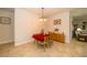 Comfortable dining area with a vibrant table setting and stylish decor, ideal for Gathering gatherings at 4748 Ballast Crest Cv, Land O Lakes, FL 34638