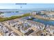 Aerial view showing home's proximity to downtown St. Pete at 5351 Bridge St # 67, Tampa, FL 33611