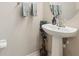 Clean bathroom with pedestal sink and shower/tub combo at 7069 Towne Lake Rd, Riverview, FL 33578