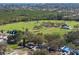 An aerial view of a neighborhood with a sports field and clear skies in the distance at 738 59Th Ne Ave, St Petersburg, FL 33703