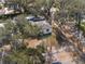 A charming single-story home is surrounded by mature trees, with a sidewalk leading to the front entrance at 738 59Th Ne Ave, St Petersburg, FL 33703