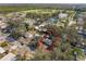 Charming single-story home on a verdant lot, as seen from an aerial perspective at 738 59Th Ne Ave, St Petersburg, FL 33703