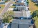 Aerial view of the house and surrounding neighborhood, showing the home's location and layout at 11045 Springridge Dr, Tampa, FL 33624