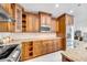 Modern kitchen boasts ample cabinetry and granite countertops at 11045 Springridge Dr, Tampa, FL 33624