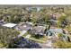 Aerial view showing a house with a pool in a tree-lined neighborhood at 13510 Shady Shores Dr, Tampa, FL 33613