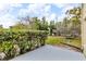 Private patio with lush landscaping at 2351 Irish Ln # 21, Clearwater, FL 33763