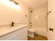 Clean bathroom with a tub, shower, vanity, and modern fixtures at 3522 E 26Th Ave, Tampa, FL 33605