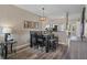 Dining area with dark wood table and chairs, and chandelier lighting at 388 Countryside Key Blvd, Oldsmar, FL 34677