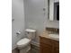 Bathroom with granite vanity and updated fixtures at 401 Dorchester Pl # 62, Sun City Center, FL 33573