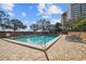 Inviting community pool with lounge chairs at 4015 Bayshore Blvd # 9D, Tampa, FL 33611