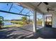 Covered patio overlooking the lake at 5658 Del Coronado Dr, Apollo Beach, FL 33572