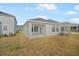 Back exterior view showing covered patio and yard at 5936 Golden Nettle Dr, Apollo Beach, FL 33572