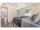 Bedroom with built-in shelving and hardwood floors at 734 Fortuna Dr, Brandon, FL 33511
