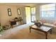 Living room with comfy sofas and a coffee table at 7614 Karen Dr, Port Richey, FL 34668