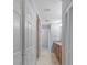 Clean bathroom with shower and tile flooring at 805 Anchors Way, Tarpon Springs, FL 34689