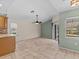 Spacious dining area with tile floors and view of backyard at 805 Anchors Way, Tarpon Springs, FL 34689