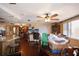 Dining area with table, chairs and kitchen counter at 9430 Glen Moor Ln, Port Richey, FL 34668