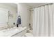 Clean bathroom with a shower/tub and stylish vanity at 10144 Arbor Run Dr # 107, Tampa, FL 33647
