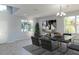 Bright dining room with a glass table and modern chairs at 11016 Holly Cone Dr, Riverview, FL 33569