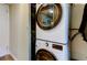 Modern, stacked washer and dryer units for convenient laundry access at 2284 Philippine Dr # 71, Clearwater, FL 33763